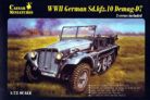 German Halftrack SdKfz.10 Demag D7 - with 3 crew figures