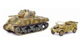 Beutepanzer M4A2 75 + Kubelwagen Beutepanzer M4A2 75 + Kubelwagen