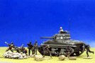U.S. M4A1 Sherman and soldiers set