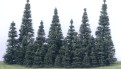 Drzewa - choinki - wys. 16 cm - 10 sztuk.