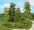 Creative medium green leaves trees and bushes - 15 pcs.