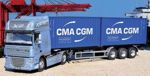 DAF 105 XF w/2 x 20ft containes CMA-CMG
