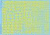 Decal - Amerykanskie numery i oznaczenia kodowe (zolte)