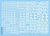 Decals - Cyfry kodowe USA - biale