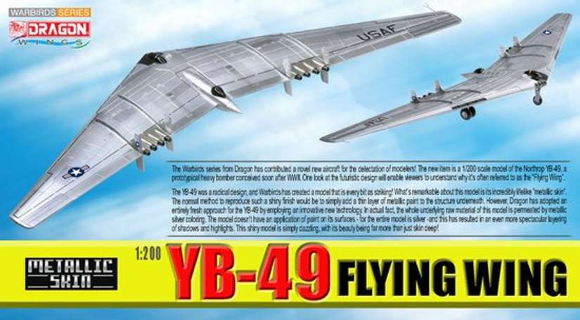 Scale Models Dragon Wings 52012 YB-49 Flying Wing (Metallic Skin)