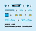 Scale Models Trumpeter 02512 65 Ranchero pickup, custom plus
