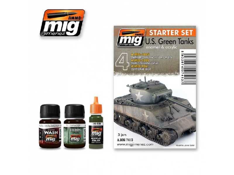 US Green Tanks Starter Enamel & Actrylic (Set) - zdjęcie 1 US Green Tanks Starter Enamel & Actrylic (Set) - zdjęcie 1