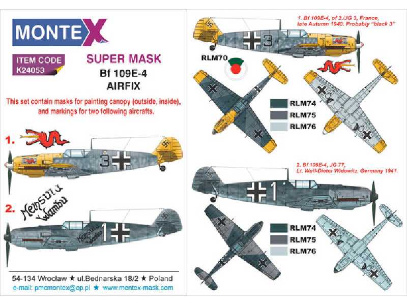 Bf 109E-4 AIRFIX - zdjęcie 1 Bf 109E-4 AIRFIX - zdjęcie 1