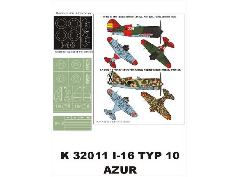 Polikarpow I-16 (Spain) Azur - zdjęcie 1 Polikarpow I-16 (Spain) Azur - zdjęcie 1