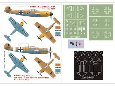 Bf 109F4 Trop HASEGAWA+AIRES - zdjęcie 1