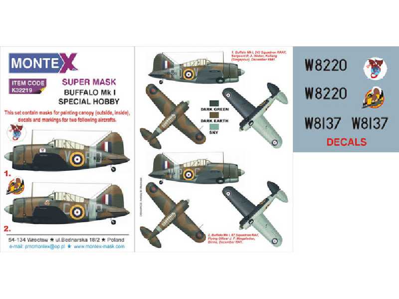 Brewster Buffalo MK I SPECIAL HOBBY - zdjęcie 1 Brewster Buffalo MK I SPECIAL HOBBY - zdjęcie 1