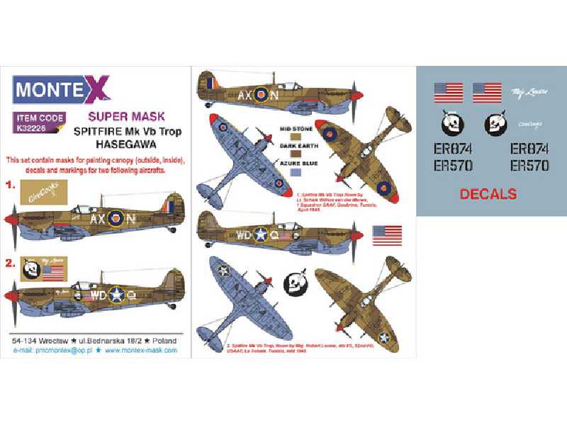 Spitfire Mk Vb Trop HASEGAWA - zdjęcie 1 Spitfire Mk Vb Trop HASEGAWA - zdjęcie 1