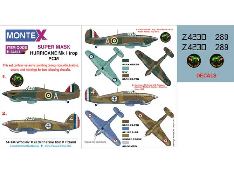 HURRICANE Mk I trop PCM - zdjęcie 1 HURRICANE Mk I trop PCM - zdjęcie 1