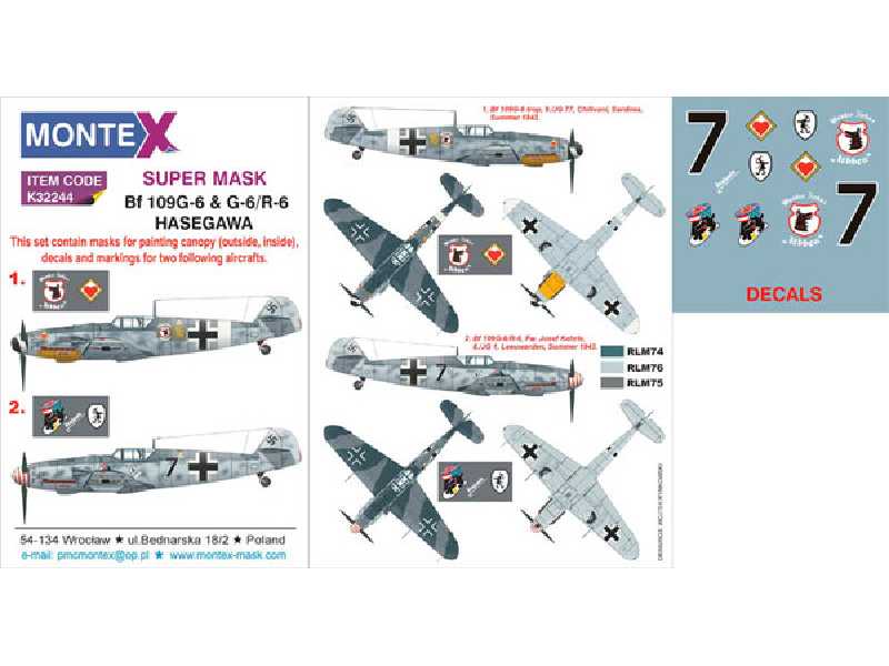 Bf 109G-6 & G-6/R-6 HASEGAWA - zdjęcie 1 Bf 109G-6 & G-6/R-6 HASEGAWA - zdjęcie 1