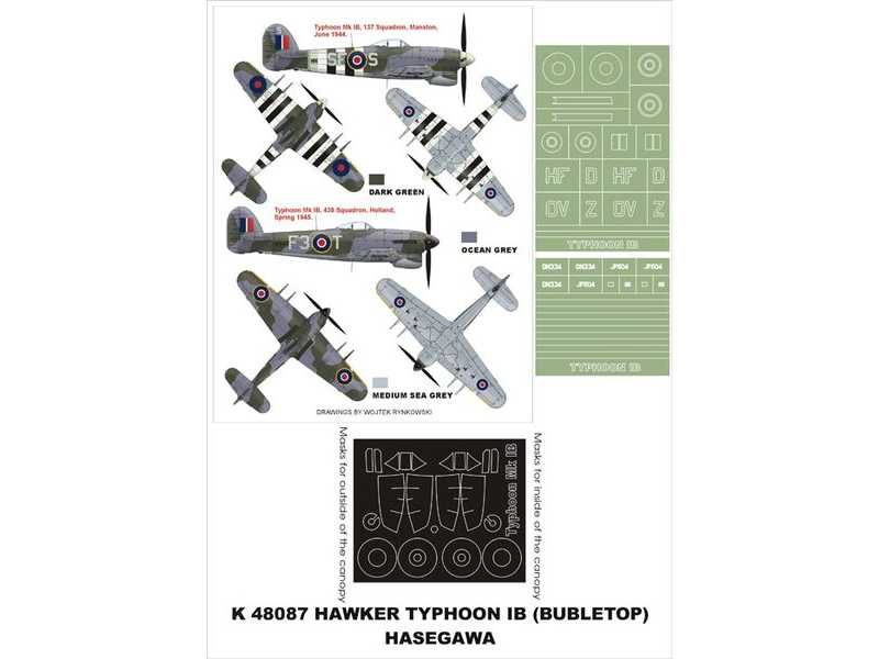 Hawker Typhoon IB Hasegawa - zdjęcie 1 Hawker Typhoon IB Hasegawa - zdjęcie 1