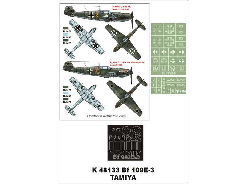 Bf 109E-3 – TAMIYA TAMIYA - zdjęcie 1 Bf 109E-3 – TAMIYA TAMIYA - zdjęcie 1