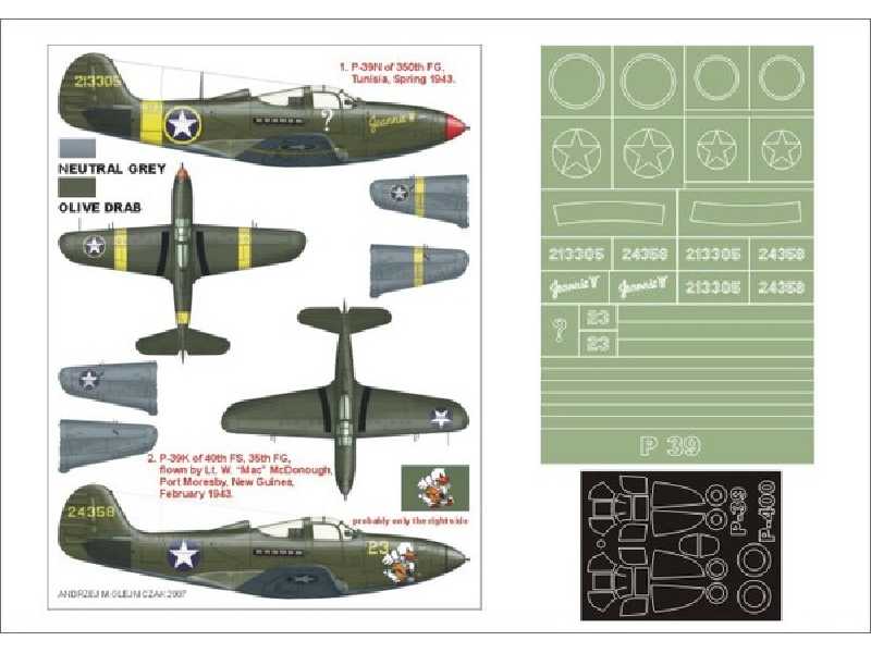 P-39 Aircobra HASEGAWA - zdjęcie 1 P-39 Aircobra HASEGAWA - zdjęcie 1