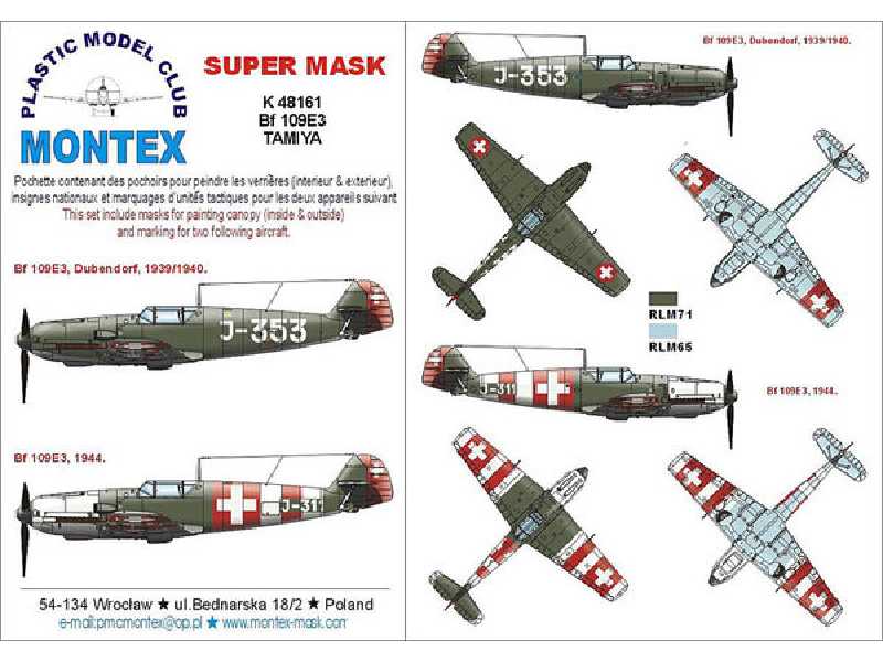 Bf 109E3 (Swiss) Tamiya - zdjęcie 1 Bf 109E3 (Swiss) Tamiya - zdjęcie 1