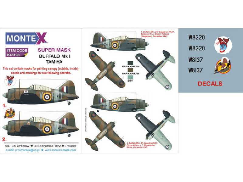 BREWSTER BUFFALO MK I TAMIYA - zdjęcie 1 BREWSTER BUFFALO MK I TAMIYA - zdjęcie 1