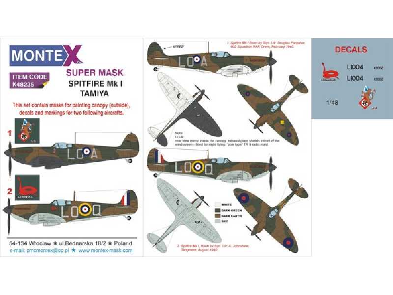 SPITFIRE Mk I TAMIYA - zdjęcie 1 SPITFIRE Mk I TAMIYA - zdjęcie 1