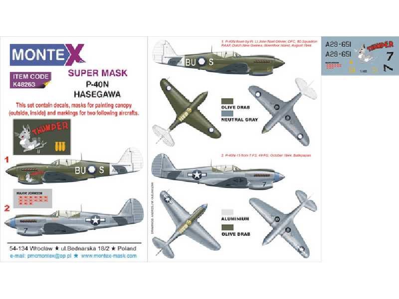 P-40N (HASEGAWA) - zdjęcie 1 P-40N (HASEGAWA) - zdjęcie 1