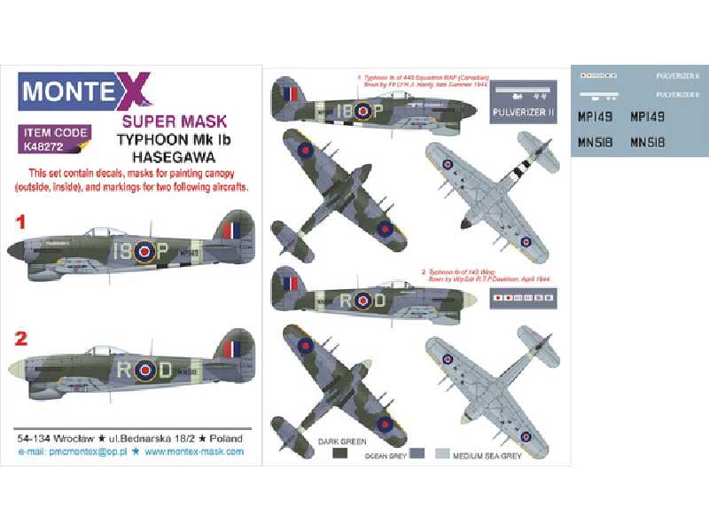 Typhoon Mk.Ib HASEGAWA - zdjęcie 1 Typhoon Mk.Ib HASEGAWA - zdjęcie 1