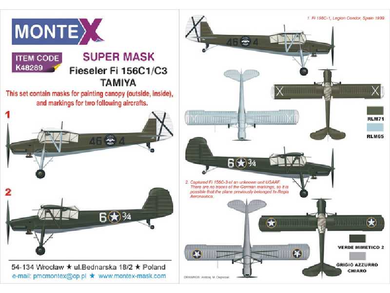 Fi 156C STORCH TAMIYA - zdjęcie 1 Fi 156C STORCH TAMIYA - zdjęcie 1