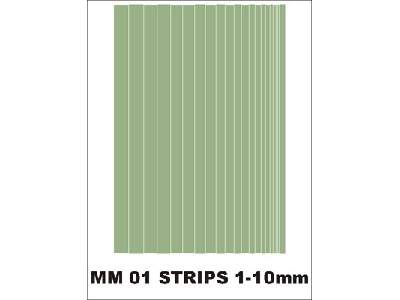 Strips 1mm - 10 mm 1 sheet - zdjęcie 1