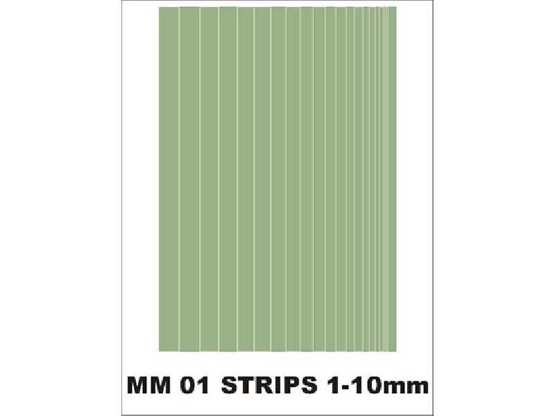 Strips 1mm - 10 mm 1 sheet - zdjęcie 1
