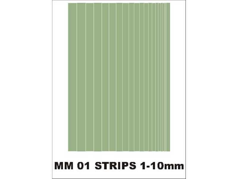 Strips 1mm - 10 mm 1 sheet - zdjęcie 1 Strips 1mm - 10 mm 1 sheet - zdjęcie 1