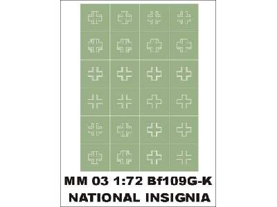 National insygnia 1/72 Bf-109G/K 1 sheet - zdjęcie 1