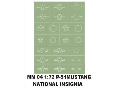 National insygnia 1/72 P-51 Mustang 1 sheet - zdjęcie 1