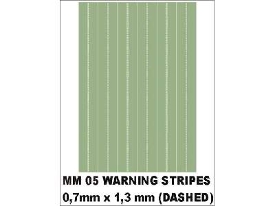Warning stripes (dashed) 0,7x1,3mm 1 sheet - zdjęcie 1