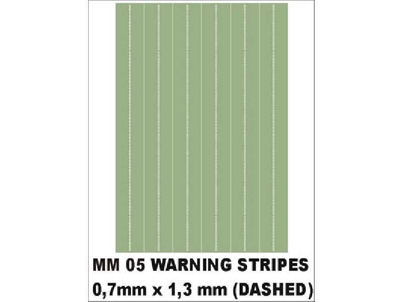 Warning stripes (dashed) 0,7x1,3mm 1 sheet - zdjęcie 1