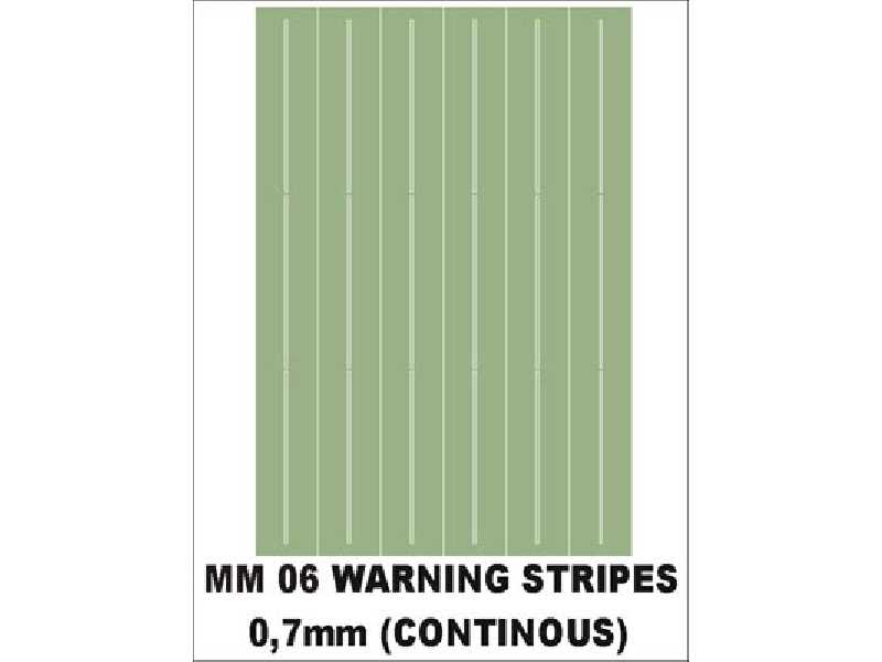 Warning stripes (continous) 0,7 mm 1 sheet - zdjęcie 1 Warning stripes (continous) 0,7 mm 1 sheet - zdjęcie 1