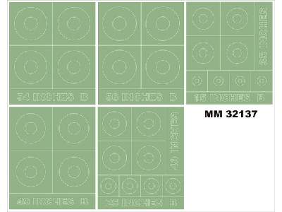 RAF ROUNDELS TYPE B 56,54,49,40,35,25,15 Inches - zdjęcie 1