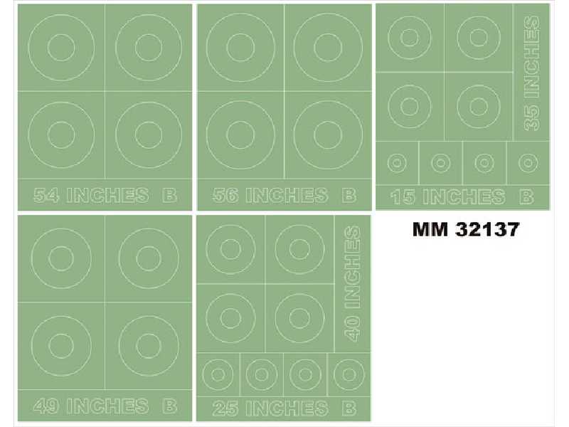 RAF ROUNDELS TYPE B 56,54,49,40,35,25,15 Inches - zdjęcie 1