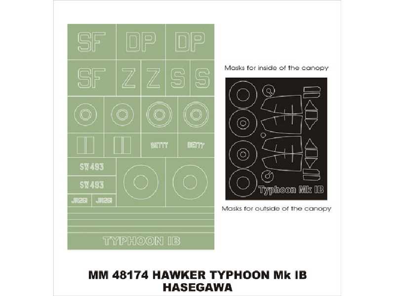 Typhoon Mk IB (Bubbletop) Hasegawa 9464 - zdjęcie 1 Typhoon Mk IB (Bubbletop) Hasegawa 9464 - zdjęcie 1