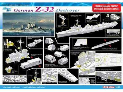 Niemiecki niszczyciel Z-32 Zerstörer  - Smart Kit - zdjęcie 2