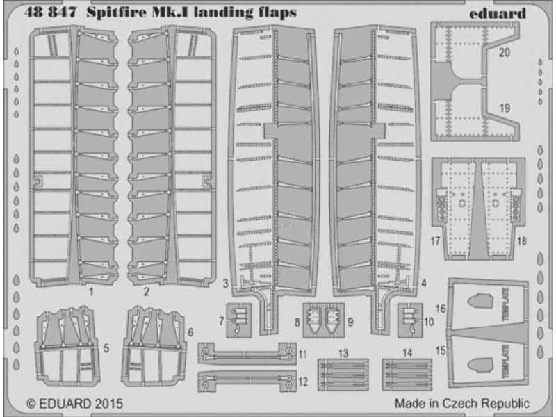 Spitfire Mk. I landing flaps 1/48 - Airfix - zdjęcie 1