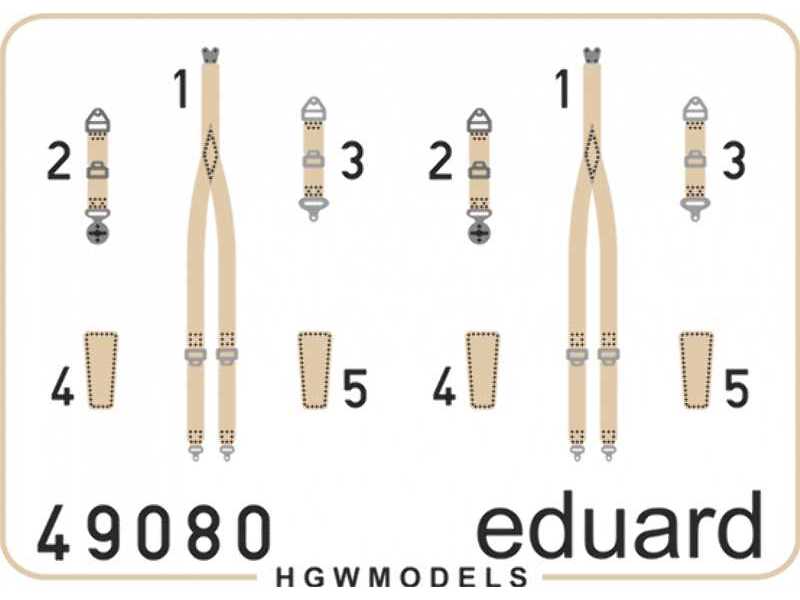 Seatbelts RAF WWII late SUPER FABRIC 1/48 - zdjęcie 1 Seatbelts RAF WWII late SUPER FABRIC 1/48 - zdjęcie 1