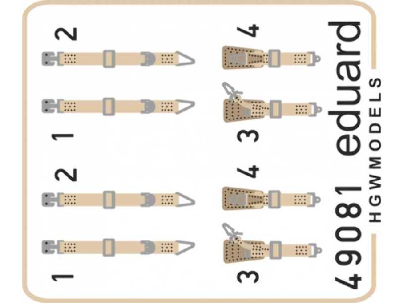 Seatbelts Luftwaffe WWII fighters SUPER FABRIC 1/48 - zdjęcie 1