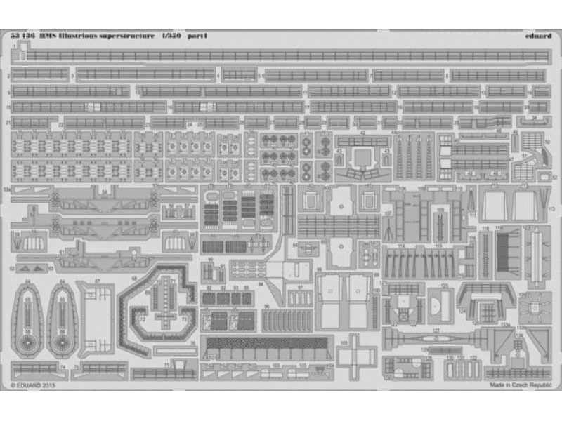 HMS Illustrious superstructure 1/350 - Airfix - zdjęcie 1