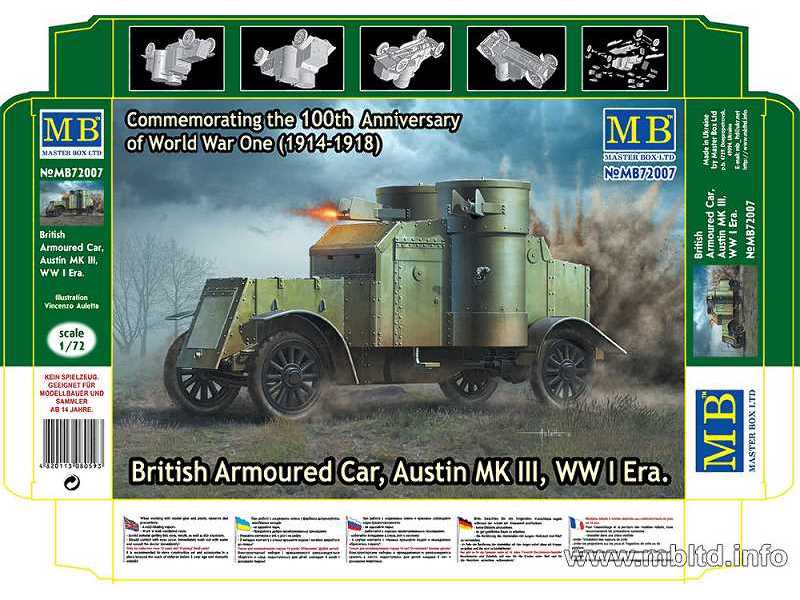 Austin MK III - brytyjski samochód pancerny - I W.Ś. - zdjęcie 1