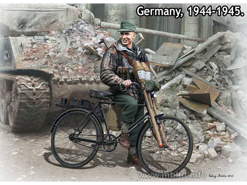 Rowerzysta Volkssturm. Tank Hunter. Niemcy 1944-1945 - zdjęcie 1 Rowerzysta Volkssturm. Tank Hunter. Niemcy 1944-1945 - zdjęcie 1