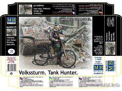 Rowerzysta Volkssturm. Tank Hunter. Niemcy 1944-1945 - zdjęcie 3