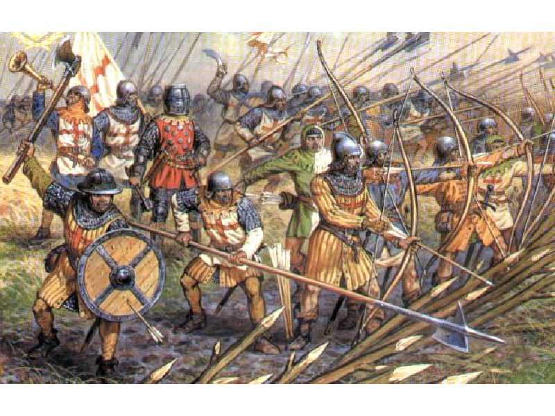 Figurki - Angielska piechota - Wojna 100-letnia XIV-XV w.n.e. - zdjęcie 1 Figurki - Angielska piechota - Wojna 100-letnia XIV-XV w.n.e. - zdjęcie 1