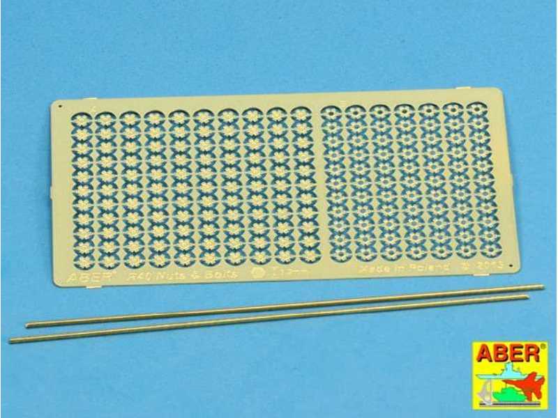 Sześciokątne śruby i nakrętki 1,5mm użyteczne dla skali 1/16 - zdjęcie 1 Sześciokątne śruby i nakrętki 1,5mm użyteczne dla skali 1/16 - zdjęcie 1