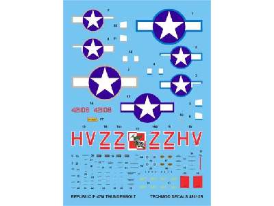 Kalkomania - Republic P-47M Thunderbolt - zdjęcie 1