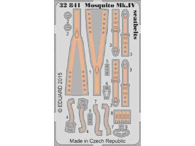 Mosquito Mk. IV seatbelts 1/32 - Hk Models - zdjęcie 1